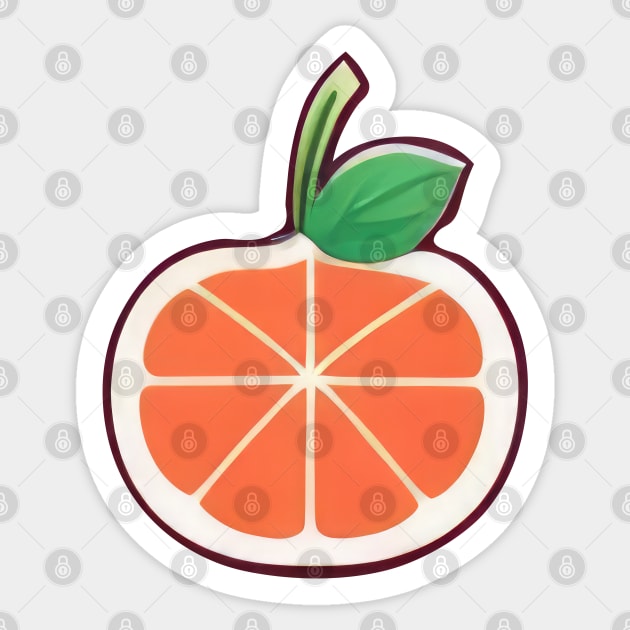 Stylized Orange Sticker by Sheptylevskyi